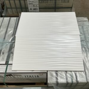 Corso Italia Aqua White 3D 12x22 Ceramic Tile