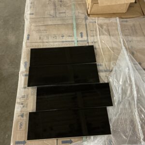 Portobello America Black Glossy Pressed 4x12 Tile