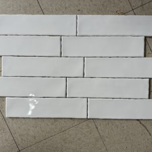 Interceramic Ripple Gloss Ceramic Tile White 3x12