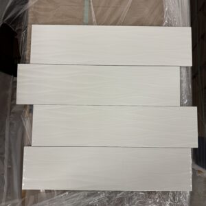 Matte Arctic Ripple 4x16 White Tile